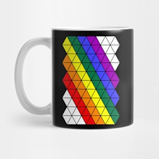 Pride triangular grid rainbow colors gift Mug